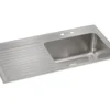 Elkay Lustertone Classic 43" Stainless Steel Kitchen Sink, 18 Gauge, Lustrous Satin, 2 Faucet Hole, ILGR4322R2