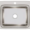 Elkay Lustertone Classic 25" Stainless Steel Kitchen Sink, 18 Gauge, Lustrous Satin, 1 Faucet Hole, LR25221