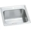 Elkay Lustertone Classic 20" Drop In/Topmount Stainless Steel Laundry/Utility Sink, Lustrous Satin, 1 Faucet Hole, DLR191910PD1