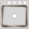 Elkay Lustertone Classic 22" Stainless Steel Kitchen Sink, 18 Gauge, Lustrous Satin, 4 Faucet Hole, LR22224
