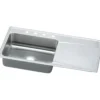 Elkay Lustertone Classic 43" Stainless Steel Kitchen Sink, 18 Gauge, Lustrous Satin, ILGR4322L4