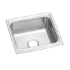 Elkay Lustertone Classic 19" Rectangular Stainless Steel Bar/Prep Sink, Lustrous Satin, No Faucet Hole, DLFR191810
