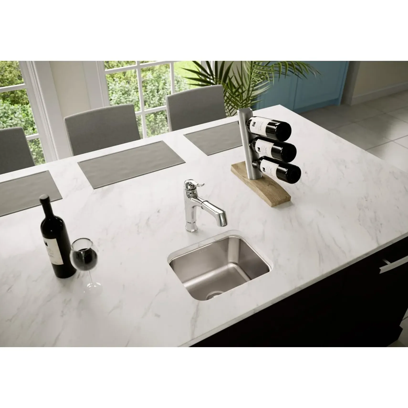 Elkay Lustertone Classic 15" Stainless Steel Bar Sink, Lustrous Satin, ELUH129