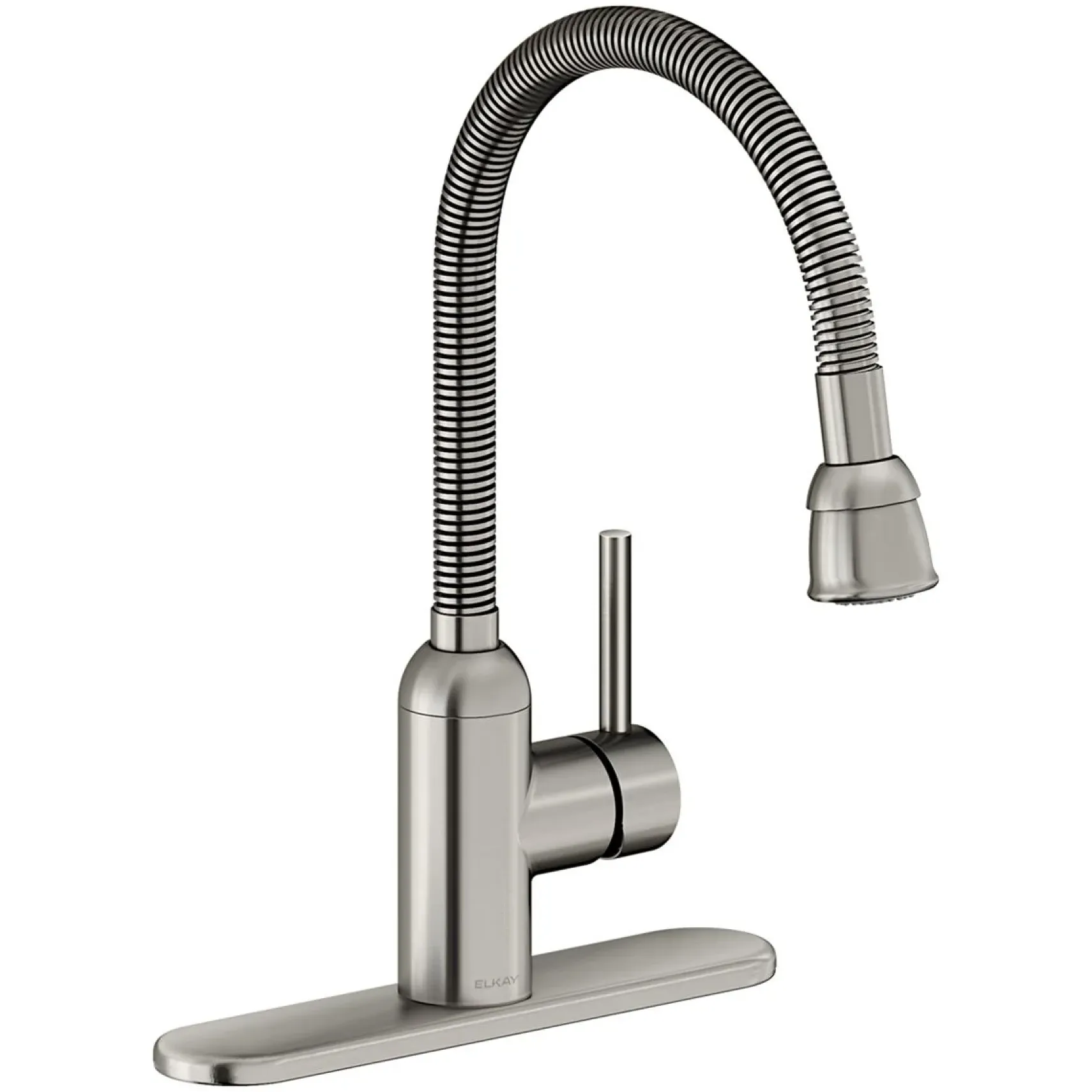 Elkay Pursuit 1.5/2.2 GPM Forward Only Lever Handle Flexible Spout Spout Brass ADA Laundry Faucet, Lustrous Steel, LK2500LS