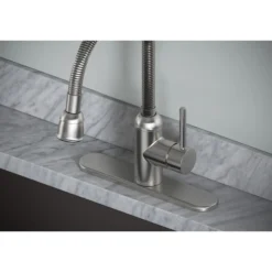 Elkay Pursuit 1.5/2.2 GPM Forward Only Lever Handle Flexible Spout Spout Brass ADA Laundry Faucet, Lustrous Steel, LK2500LS