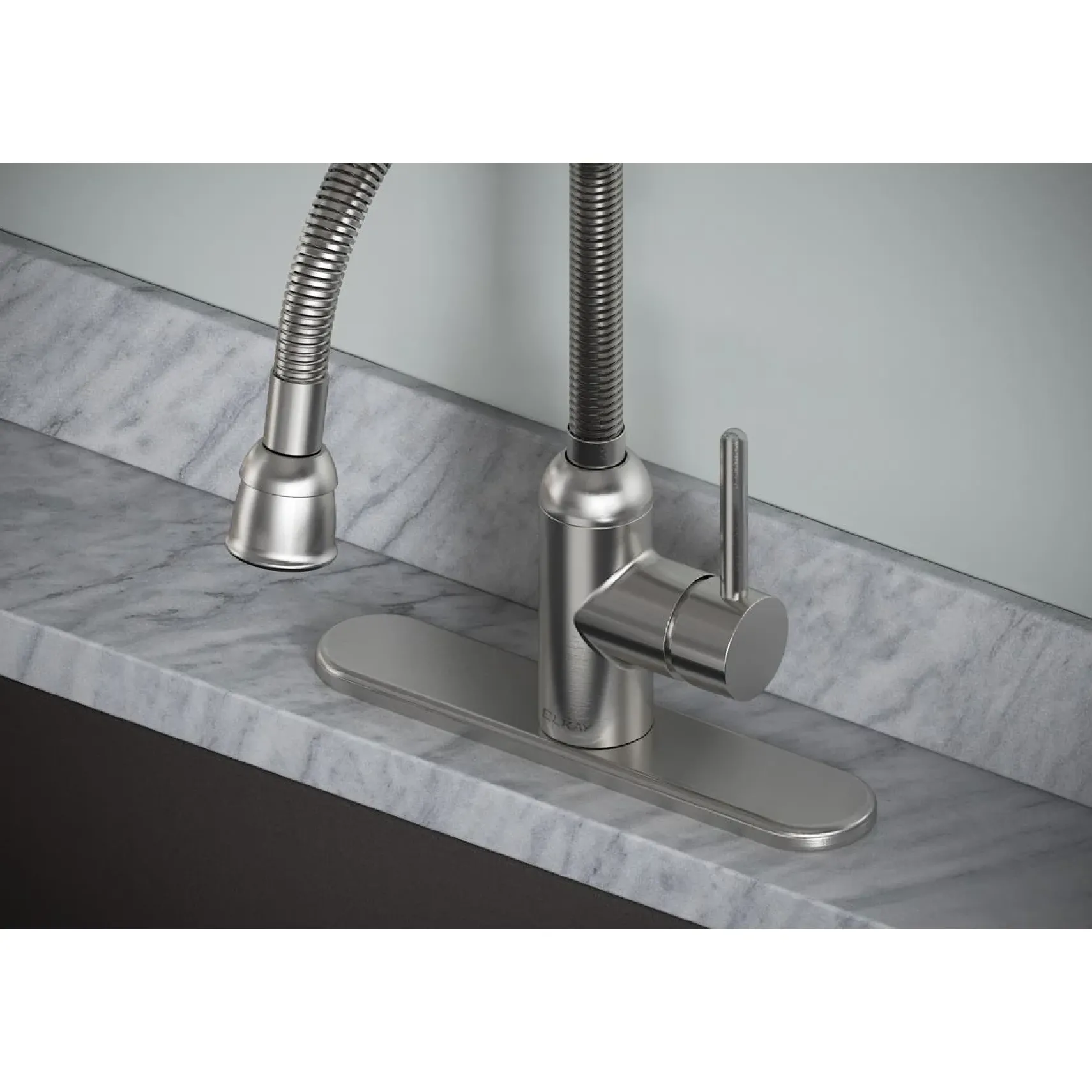Elkay Pursuit 1.5/2.2 GPM Forward Only Lever Handle Flexible Spout Spout Brass ADA Laundry Faucet, Lustrous Steel, LK2500LS