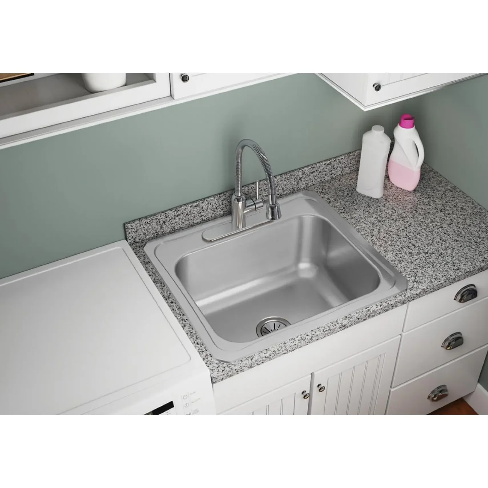 Elkay Pursuit 25" Stainless Steel Laundry Sink, Brushed Satin, DCR2522101