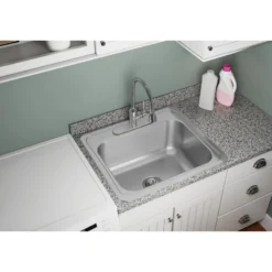 Elkay Pursuit 25" Stainless Steel Laundry Sink, Brushed Satin, DCR2522103