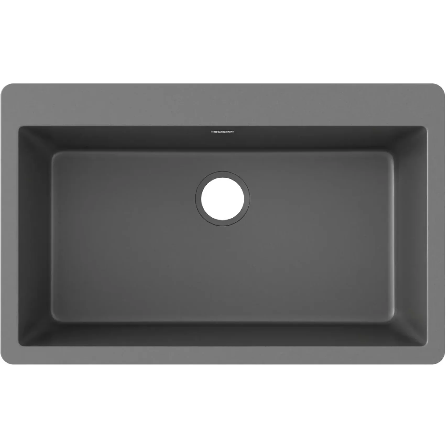Elkay Quartz Classic 33" Drop In/Topmount Quartz Kitchen Sink, Dusk Gray, 5 Pre-scored Faucet Holes, ELGR13322GY0