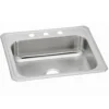 Elkay Celebrity 25" Drop In/Topmount Stainless Steel Kitchen Sink, Brushed Satin, No Faucet Hole, CR25210