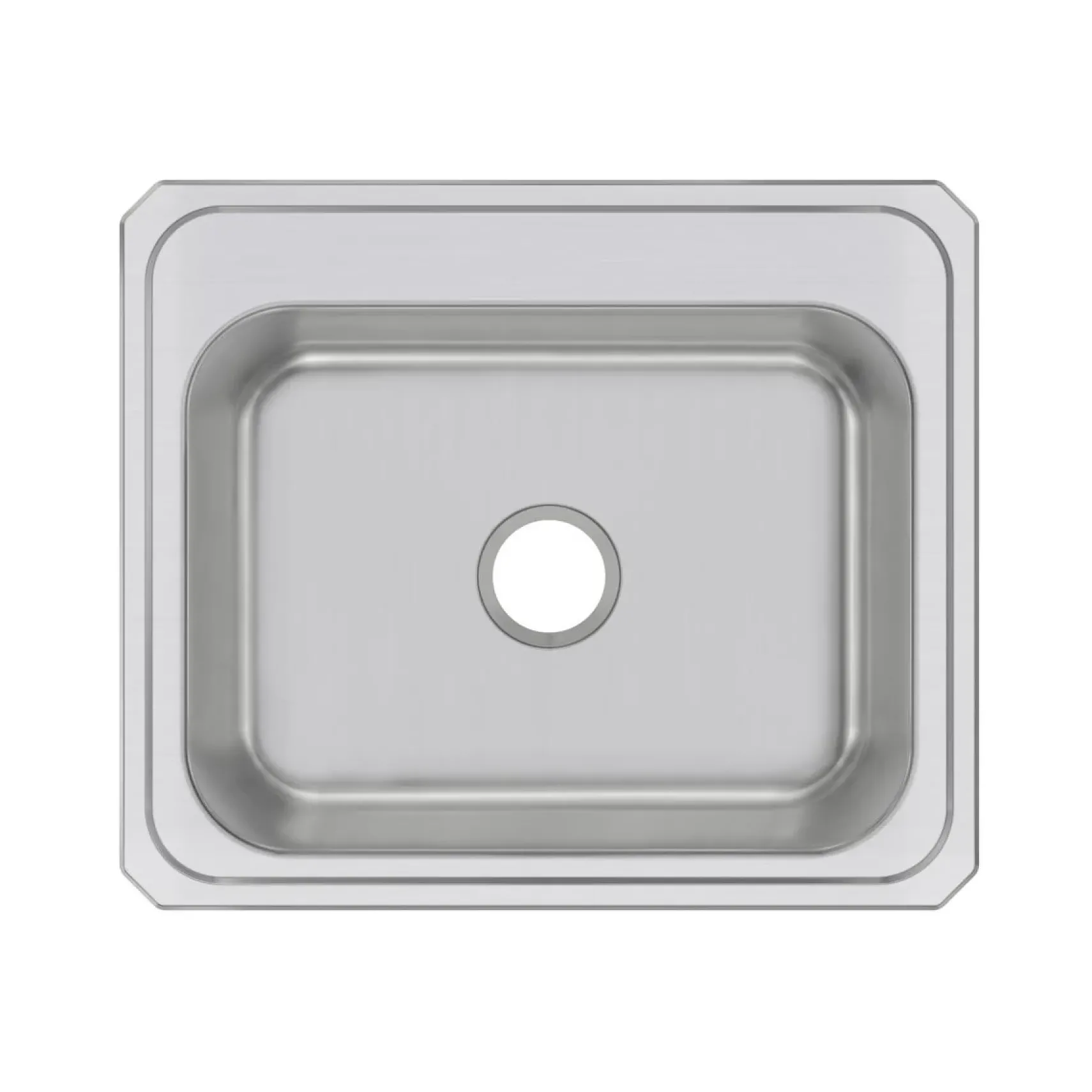 Elkay Celebrity 25" Drop In/Topmount Stainless Steel Kitchen Sink, Brushed Satin, No Faucet Hole, CR25210