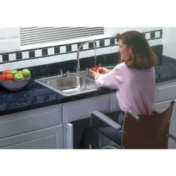 Elkay Celebrity 33" Drop In/Topmount Stainless Steel ADA Kitchen Sink, 50/50 Double Bowl, Brushed Satin, 2 Faucet Holes, GECR33212