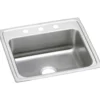 Elkay Celebrity 25" Stainless Steel Kitchen Sink, 20 Gauge, Brushed Satin, 3 Faucet Hole, PSR25223