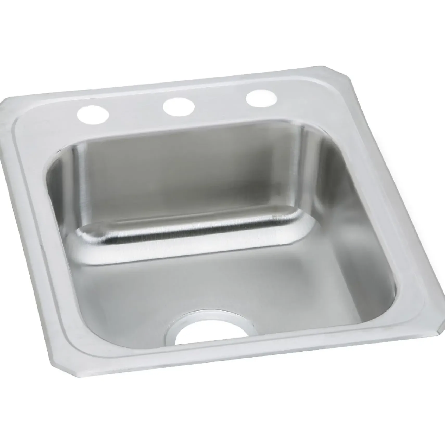 Elkay Celebrity 17" Stainless Steel Kitchen Sink, 20 Gauge, Brushed Satin, 3 Faucet Hole, CR17213