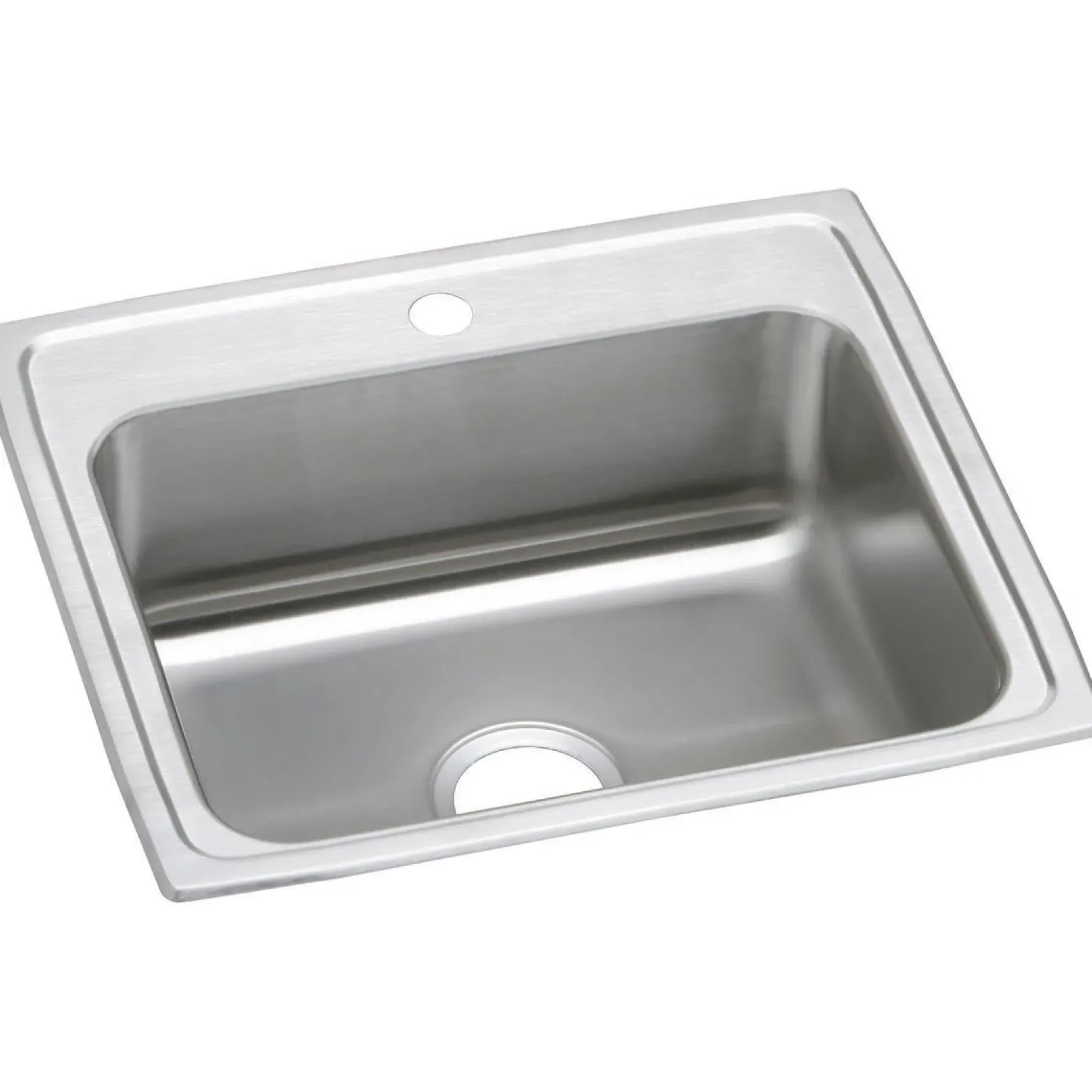 Elkay Celebrity 22" Stainless Steel Kitchen Sink, 20 Gauge, Brushed Satin, 1 Faucet Hole, PSR22191