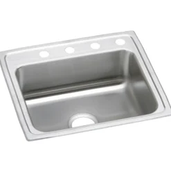 Elkay Celebrity 25" Stainless Steel Kitchen Sink, 20 Gauge, Brushed Satin, 3 Faucet Hole, PSR25213