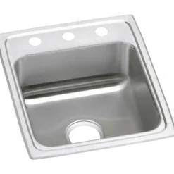 Elkay Celebrity 17" Stainless Steel Kitchen Sink, 20 Gauge, Brushed Satin, 3 Faucet Hole, PSR17203