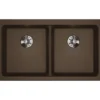 Elkay Classic 33" Quartz Kitchen Sink, 50/50 Double Bowl, Mocha, ELGUAD3319PDMC0