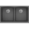 Elkay Classic 33" Quartz Kitchen Sink, 50/50 Double Bowl, Greystone, ELGDULB3322GS0