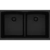Elkay Classic 33" Quartz Kitchen Sink, 50/50 Double Bowl, Black, ELGDULB3322BK0