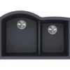 Elkay Classic 33" Quartz Kitchen Sink, 55/45 Double Bowl, Dusk Gray, ELGHU3322RGY0