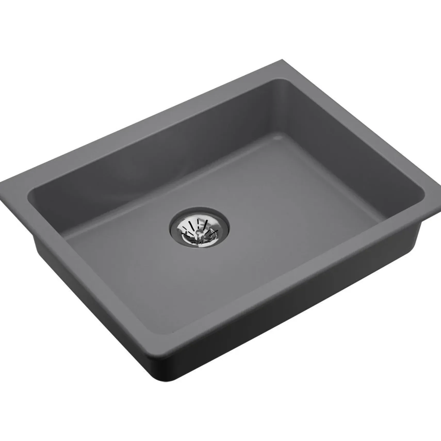 Elkay Classic 25" Quartz Kitchen Sink, Greystone, ELGUAD2519PDGS0