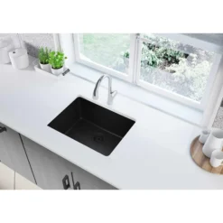 Elkay Classic 25" Quartz Kitchen Sink, Black, ELGU2522BK0