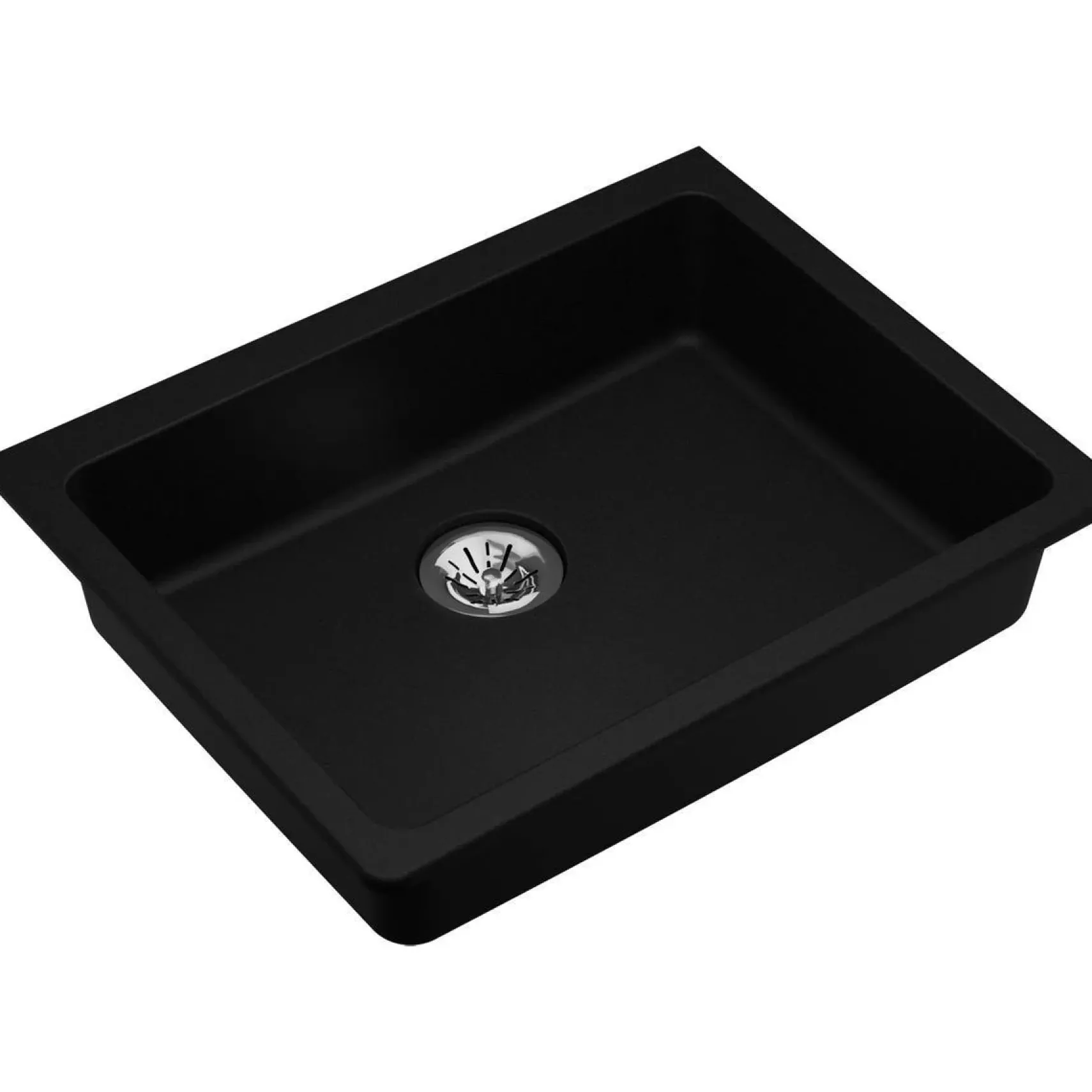 Elkay Classic 25" Quartz Kitchen Sink, Black, ELGUAD2519PDBK0