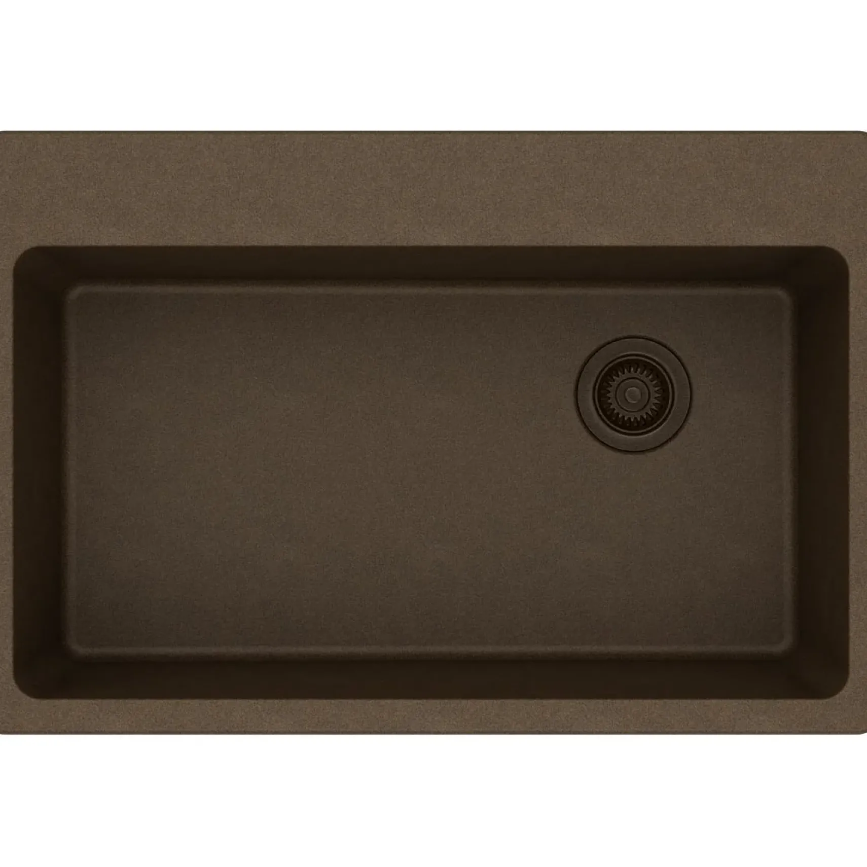 Elkay Classic 33" Quartz Kitchen Sink, Mocha, Pre-scored for up to 7 Faucet Hole, ELG13322MC0