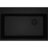 Elkay Classic 33" Quartz Kitchen Sink, Black, Pre-scored for up to 7 Faucet Hole, ELG13322BK0
