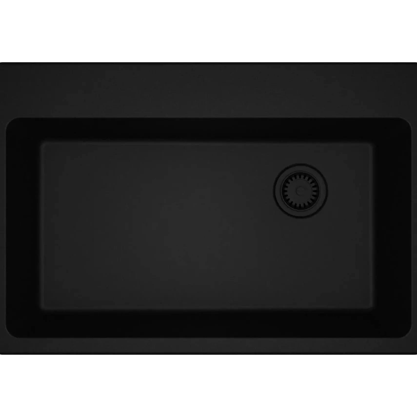 Elkay Classic 33" Quartz Kitchen Sink, Black, Pre-scored for up to 7 Faucet Hole, ELG13322BK0