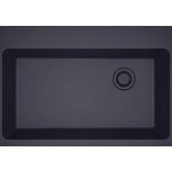Elkay Classic 33" Quartz Kitchen Sink, Dusk Gray, Pre-scored for up to 7 Faucet Hole, ELG13322GY0