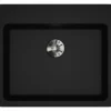 Elkay Classic 25" Quartz Kitchen Sink, Black, Pre-scored for up to 5 Faucet Hole, ELGAD2522PDBK0