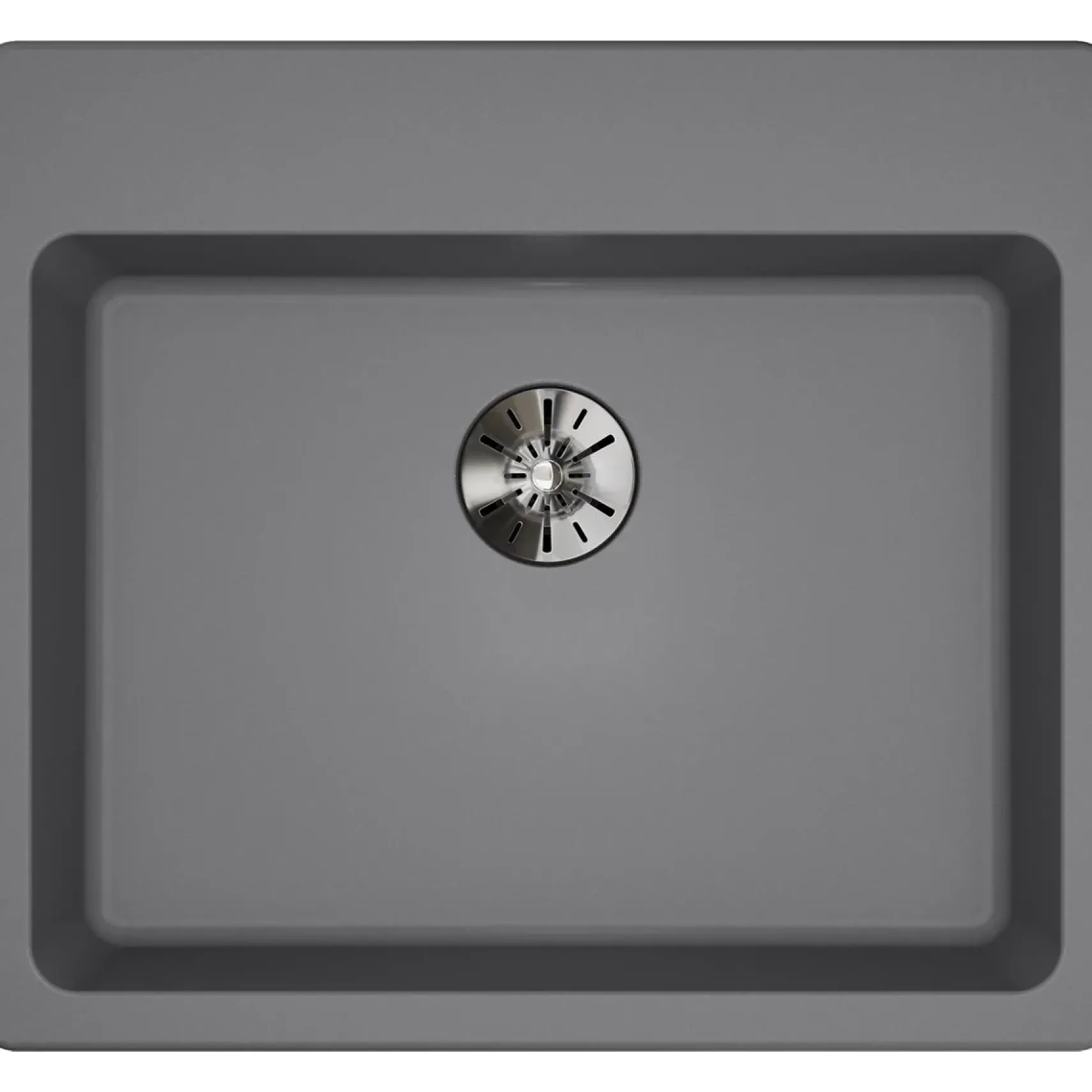 Elkay Classic 25" Quartz Kitchen Sink, Greystone, Pre-scored for up to 5 Faucet Hole, ELGAD2522PDGS0