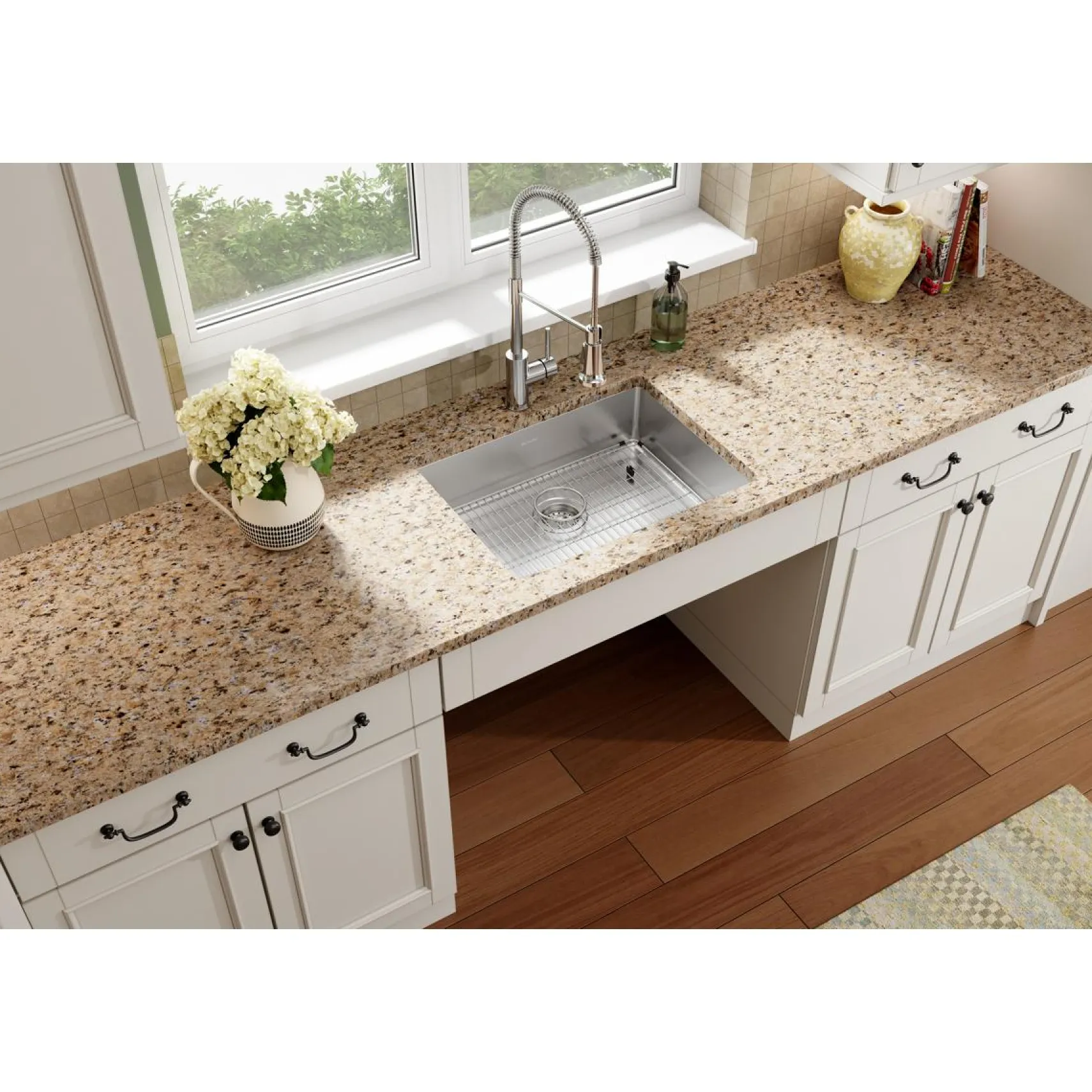 Elkay Crosstown 25" Dual Mount Stainless Steel ADA Kitchen Sink Kit, Single Bowl, Polished Satin, 1 Faucet Hole, ECTSRAD25226TBG1