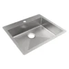 Elkay Crosstown 25" Dual Mount Stainless Steel ADA Kitchen Sink, Polished Satin, 1 Faucet Hole, ECTSRAD2522601
