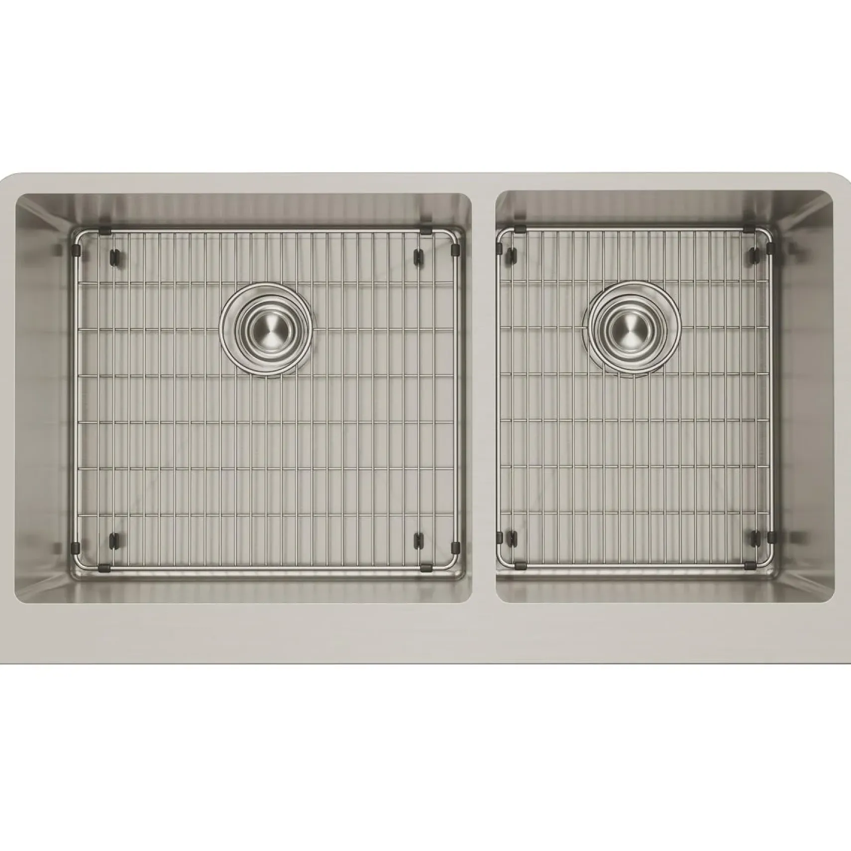 Elkay Crosstown 36" Stainless Steel Farmhouse Kitchen Sink for Interchangeable Apron, 55/65 Double Bowl, 16 Gauge, Polished Satin, CTXF234179C