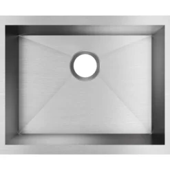 Elkay Crosstown 24" Stainless Steel Kitchen Sink, 16 Gauge, Polished Satin, EFRU211510T