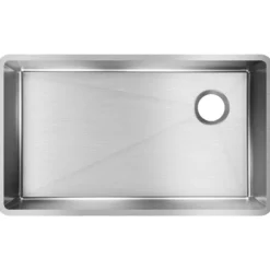 Elkay Crosstown 32" Stainless Steel Kitchen Sink, Single Bowl, 18 Gauge, Polished Satin, ECTRU30179RT