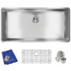 Elkay Crosstown 37" Stainless Steel Kitchen Sink, 18 Gauge, Polished Satin, ECTRU35179TC
