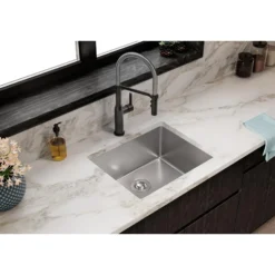 Elkay Crosstown 23" Stainless Steel Kitchen Sink, 18 Gauge, Polished Satin, ECTRU21179T