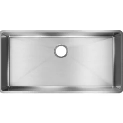 Elkay Crosstown 37" Stainless Steel Kitchen Sink, 18 Gauge, Polished Satin, ECTRU35179T
