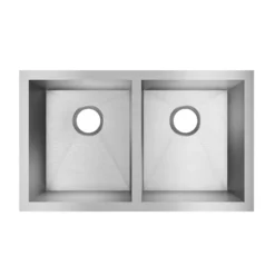 Elkay Crosstown 31" Stainless Steel Kitchen Sink, 50/50 Double Bowl, 16 Gauge, Polished Satin, EFRU311810T