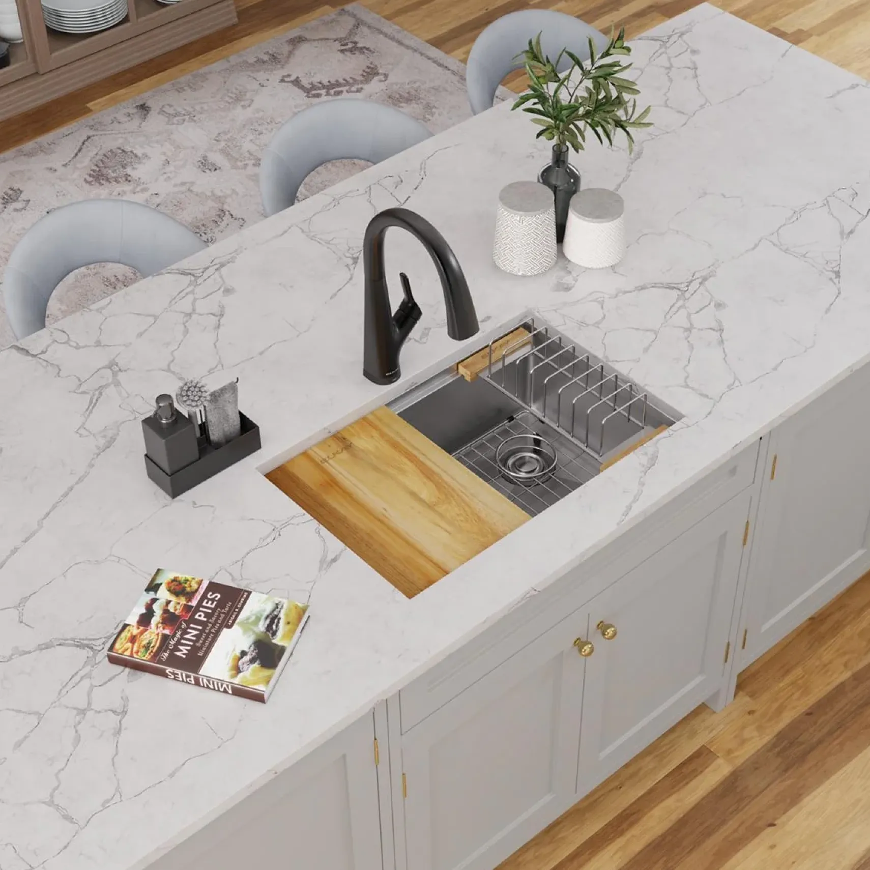 Elkay Crosstown 29" Undermount Stainless Steel Workstation Kitchen Sink with Accessories, Polished Satin, 18 Gauge, ECTRU27169RW