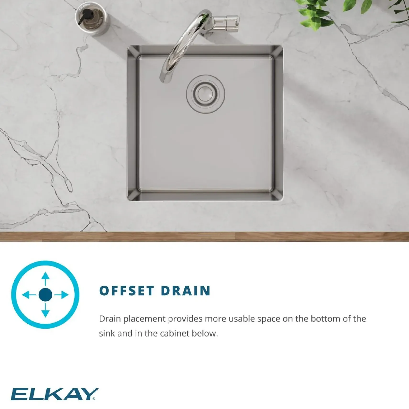 Elkay Crosstown 19" Undermount Stainless Steel Kitchen Sink with Faucet, Polished Satin, 18 Gauge, ECTRU17179TFCBC