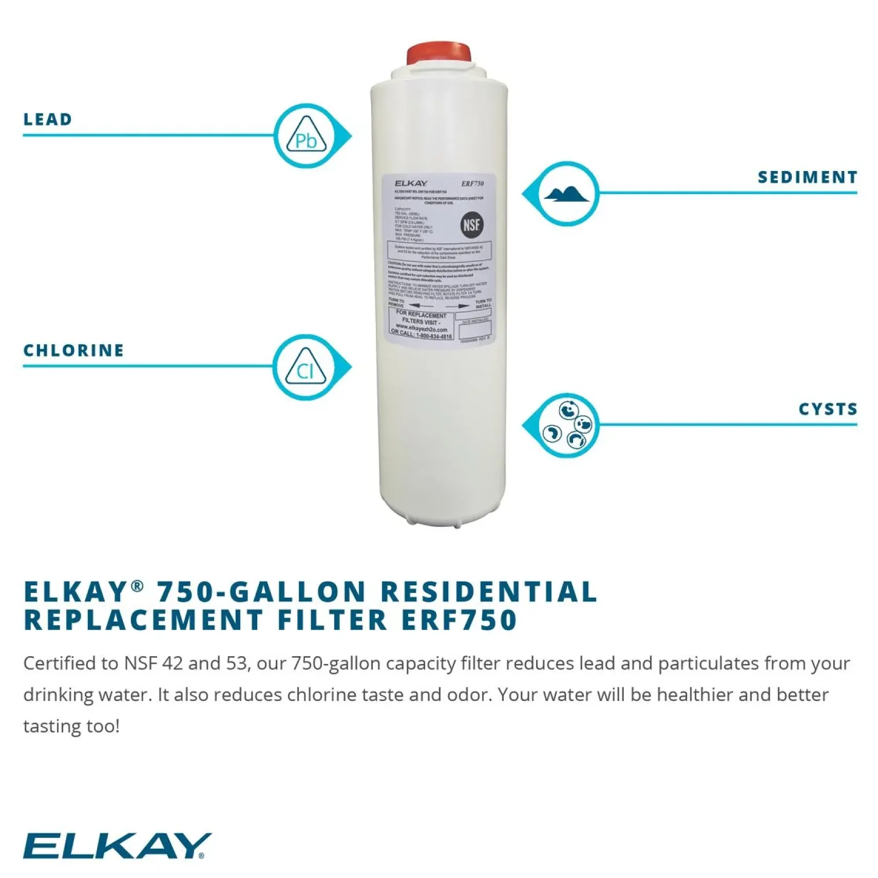 Elkay Crosstown 31" Undermount Stainless Steel Kitchen Sink Kit with Faucet, 16 Gauge, EFRU281610TFG