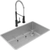 Elkay Crosstown 32" Undermount Stainless Steel Kitchen Sink with Faucet, Polished Satin, 18 Gauge, ECTRU30179RTFBC