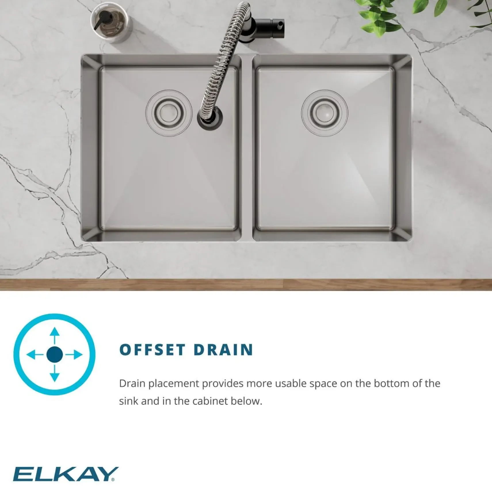 Elkay Crosstown 32" Undermount Stainless Steel Kitchen Sink with Faucet, 50/50 Double Bowl, Polished Satin, 18 Gauge, ECTRU31179TFMBC