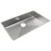 Elkay Crosstown 30" Undermount Stainless Steel ADA Kitchen Sink, Polished Satin, 18 Gauge, ECTRUAD281755