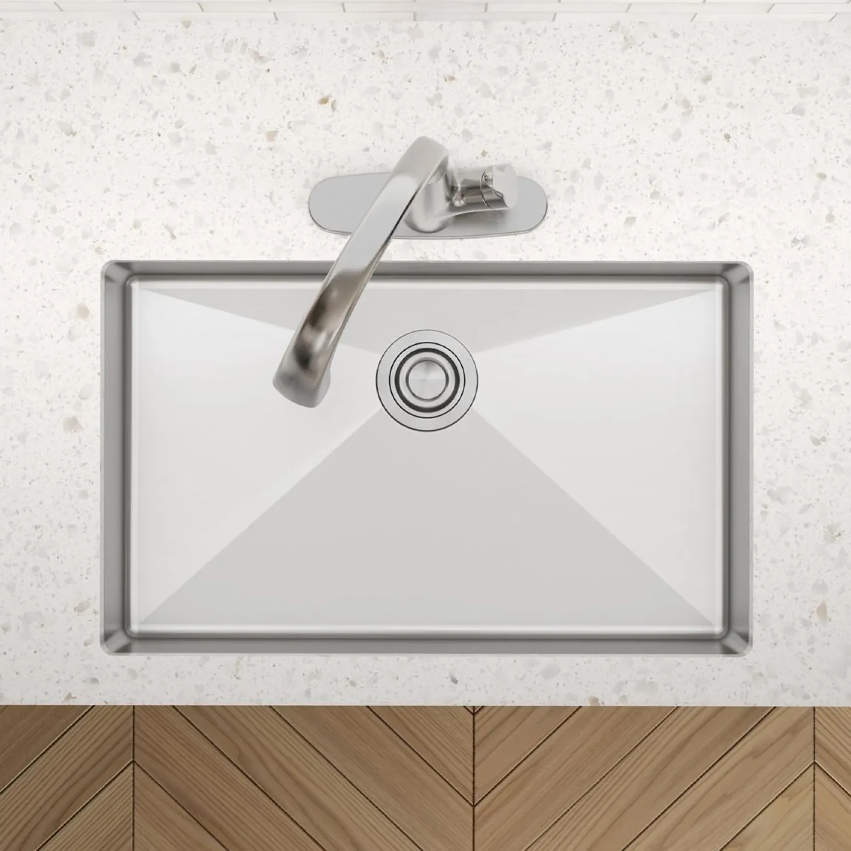 Elkay Crosstown 30" Undermount Stainless Steel ADA Kitchen Sink, Polished Satin, 18 Gauge, ECTRUAD281755